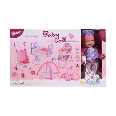 Sonia Baby Doll With Stroller 23-In-1 Playset 12-Inch SO-6917 - Colorland Toys