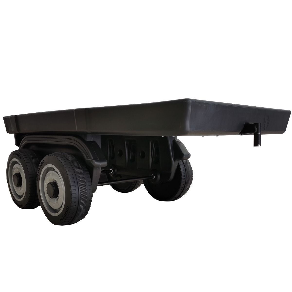 Megastar 12V Clunker Truck With Back Trailer Rubber Tyres & Leather Seats White 2020 - Colorland Toys