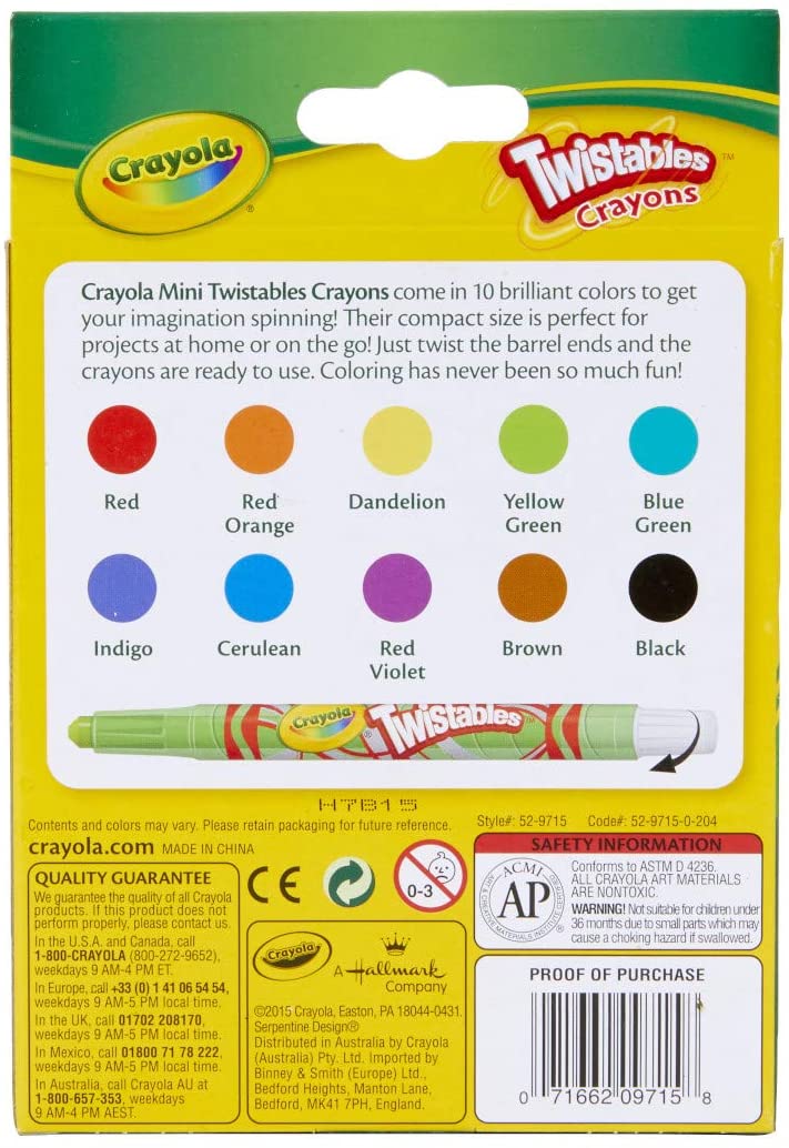 Crayola Twistables Crayons Coloring Set 52-9715 - Colorland Toys