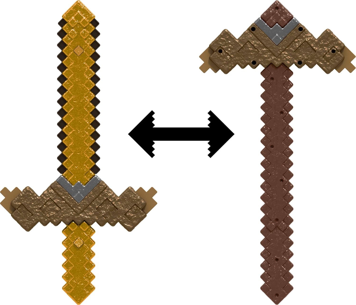 Minecraft Click & Switch Sword & Pick-Axe — Transforming 2-in-1 Role-Play Toy