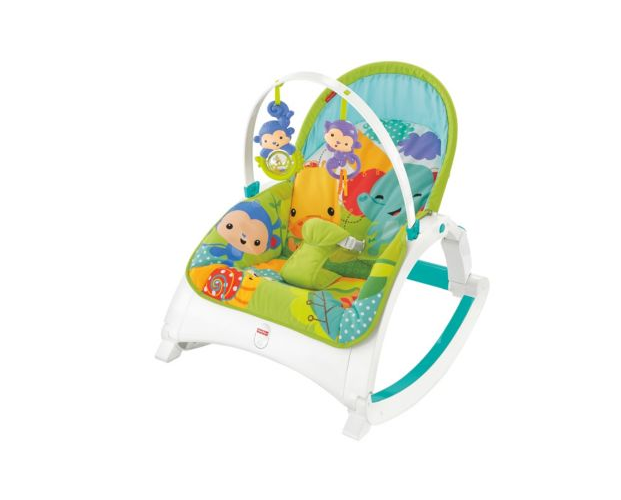 Fisher-Price Rainforest Friends Newborn To Toddler Portable Rocker CMR10 - Colorland Toys