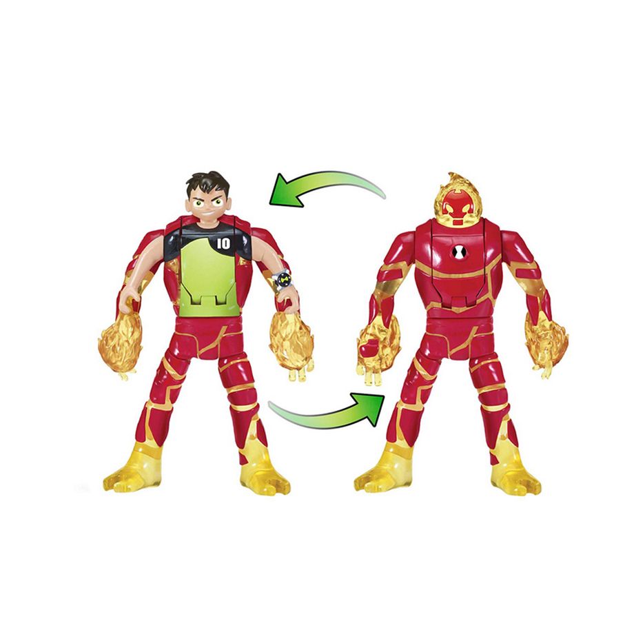 Ben10 Ben-to-Heatblast Transforming Action Figure 76690E - Colorland Toys