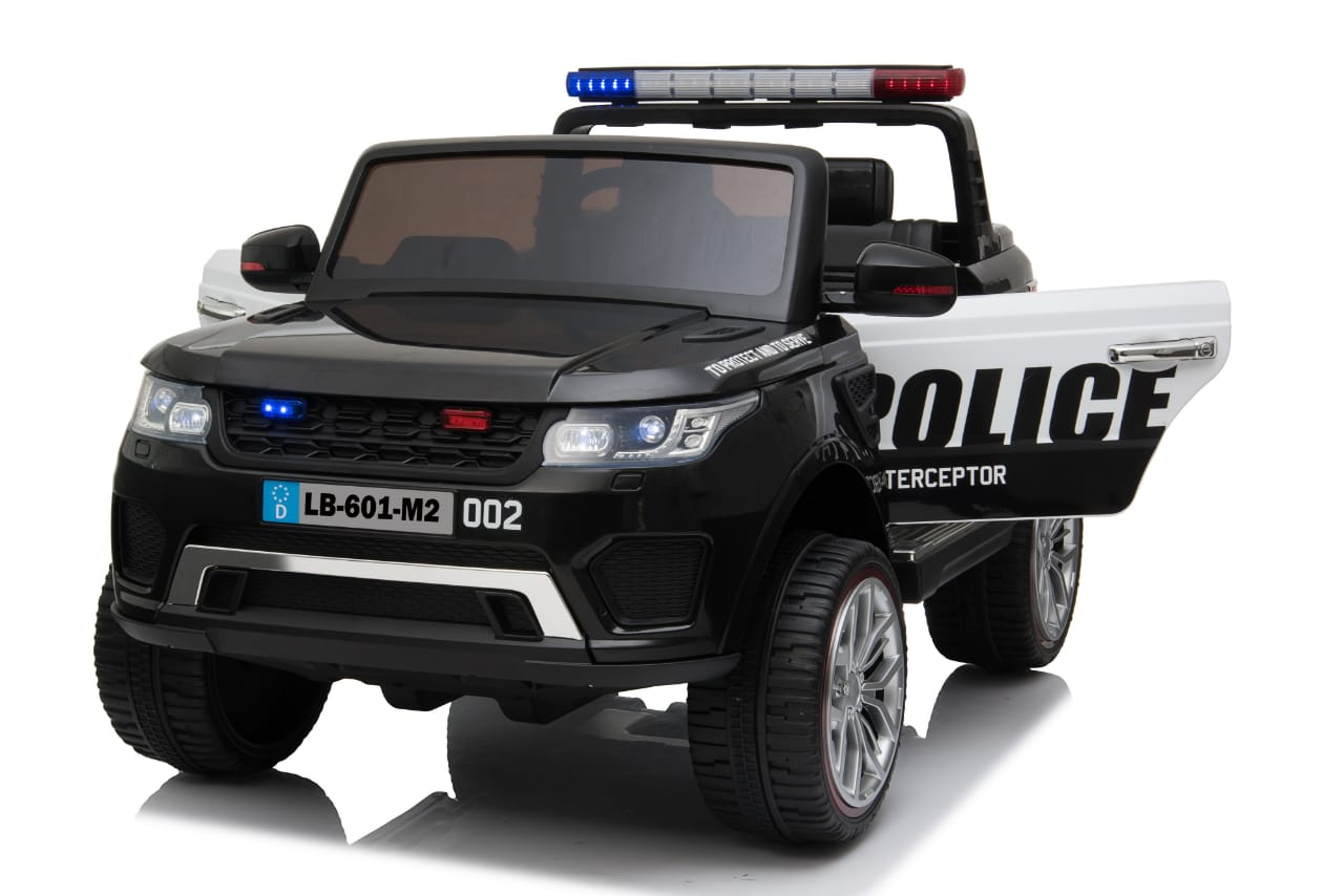 Police Car Double Seat Ride On Black LB601 - Colorland Toys
