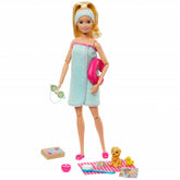 Barbie Wellness Spa Doll Blonde with Puppy GKH73 - Colorland Toys