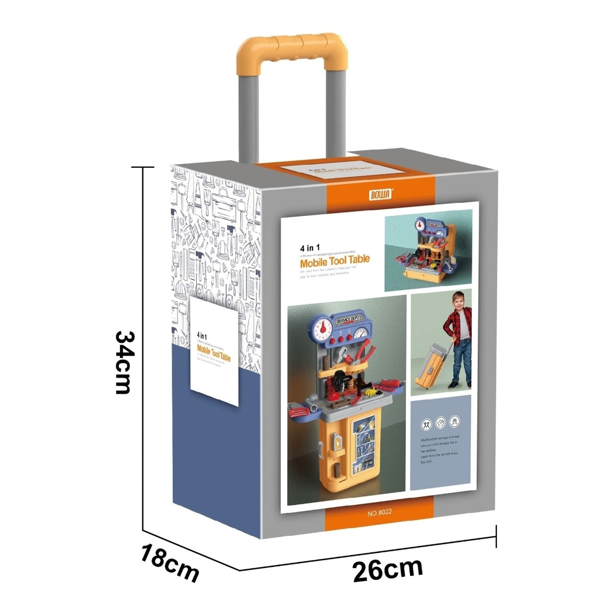4 in 1 Mobile Tool Table Trolley Case 8022P - Colorland Toys