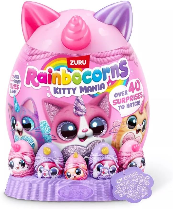 ZURU RAINBOCORNS Eggzania Kittymania Plush Toy