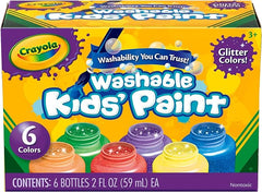 Crayola Glitter Paint Set - 6 Colors, 2 oz Bottles