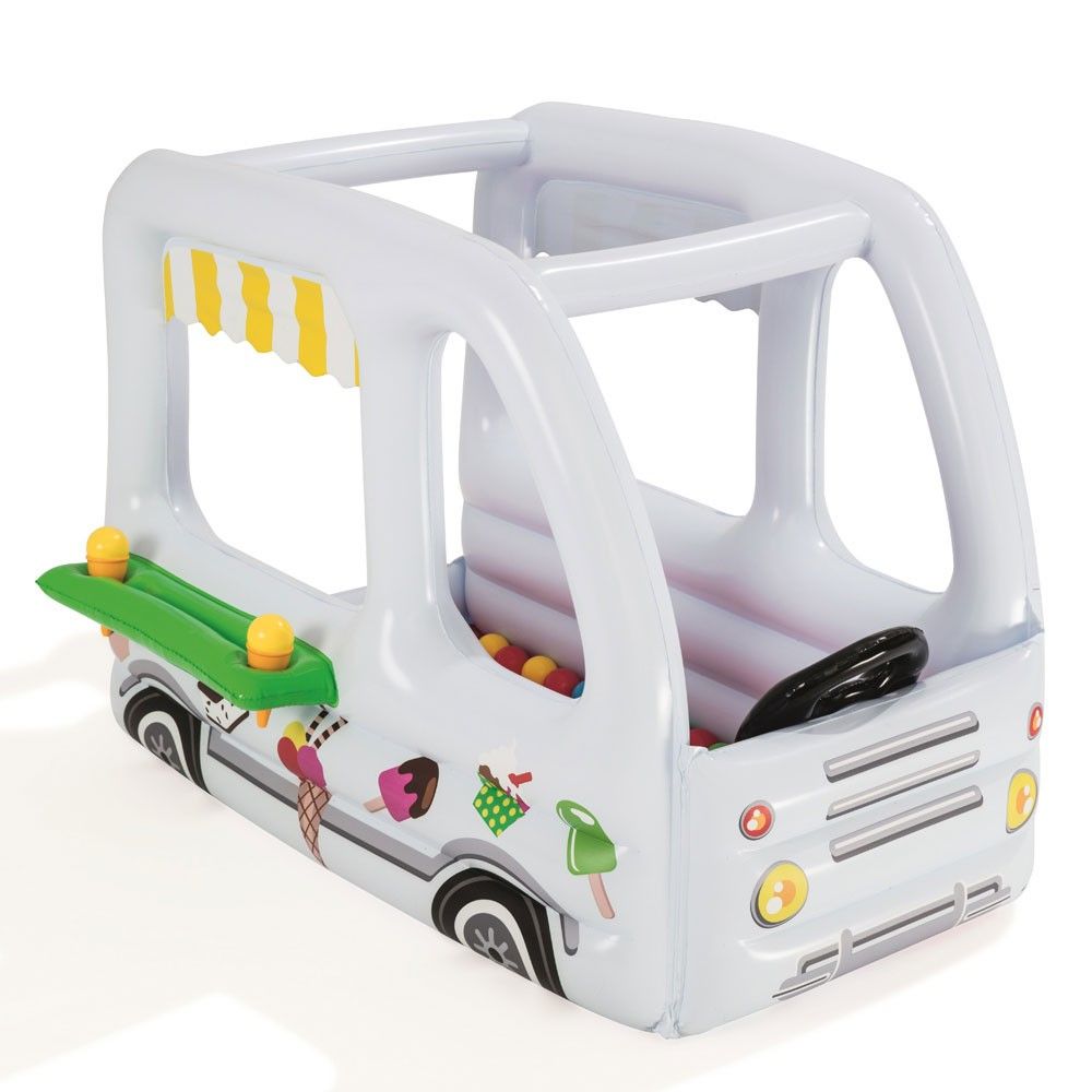 Bestway Scoops N Smiles Ice Cream Truck Ball Pit 1.22mx84cmx84cm 52268 - Colorland Toys