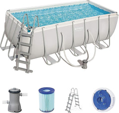 Bestway Power Steel Rectangular Swimming Pool 4.12m x 2.01m x 1.22m