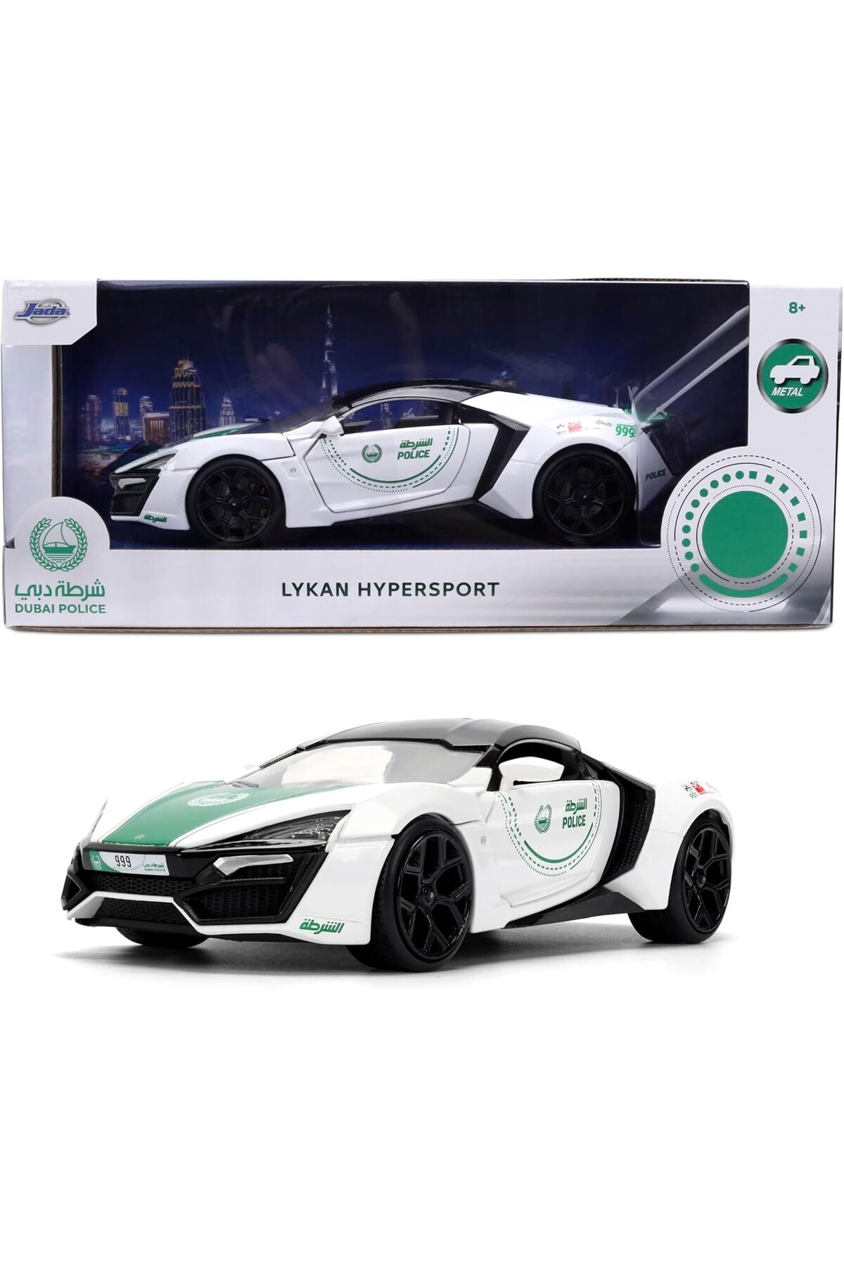 Jada Dubai Police W Motors Hypersport 1:24 Model Car