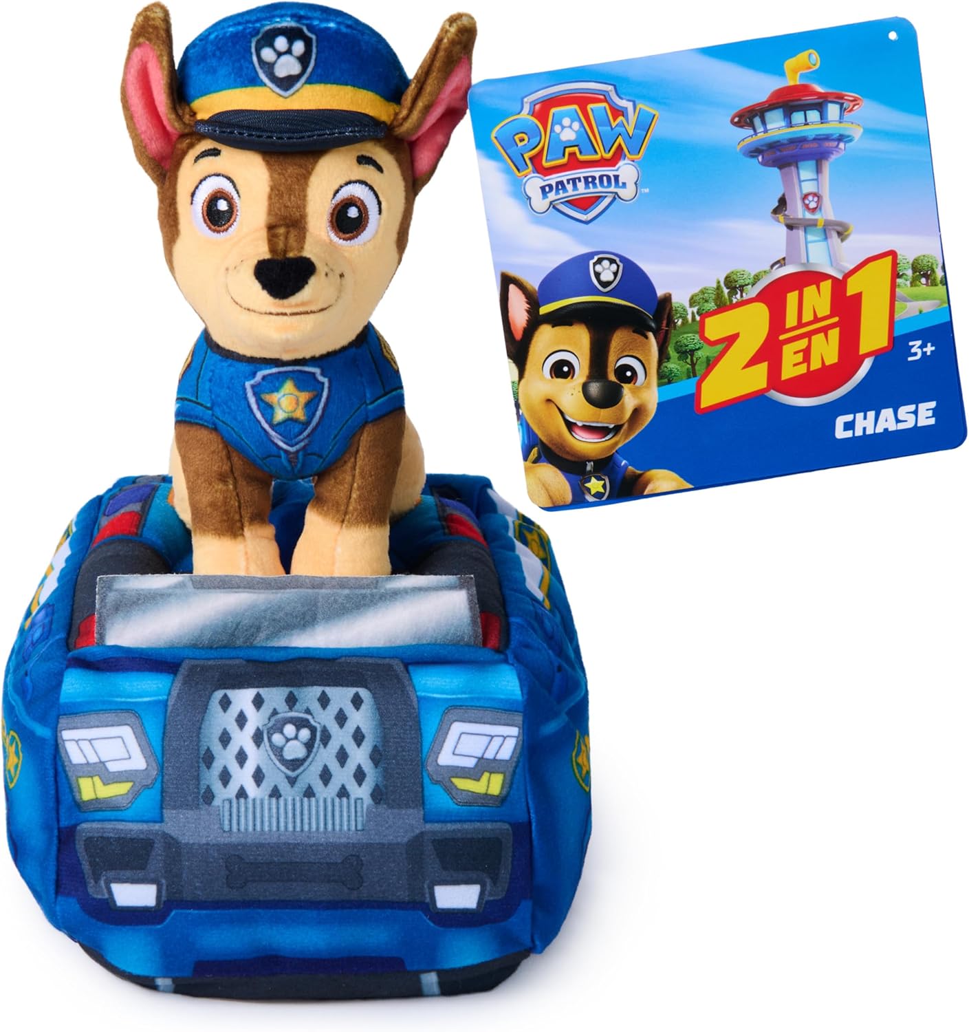 PAW Patrol Plush Hero in Vehicle: Chase – 2-in-1 Set