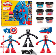 Play-Doh Marvel Heroes Adventure Set – Captain America, Spider-Man, Black Panther