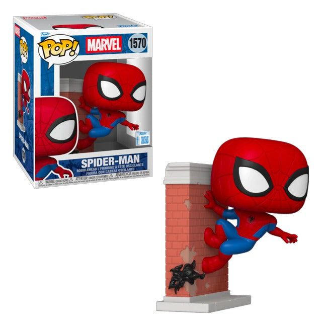 Funko Pop Premium Marvel Spider-Man Leaning Exclusive Vinyl Figure