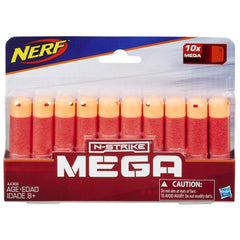 Nerf Official 10 Dart Mega Refill Pack for Nerf N-Strike Mega AccuStrike Toy Blasters - Colorland Toys