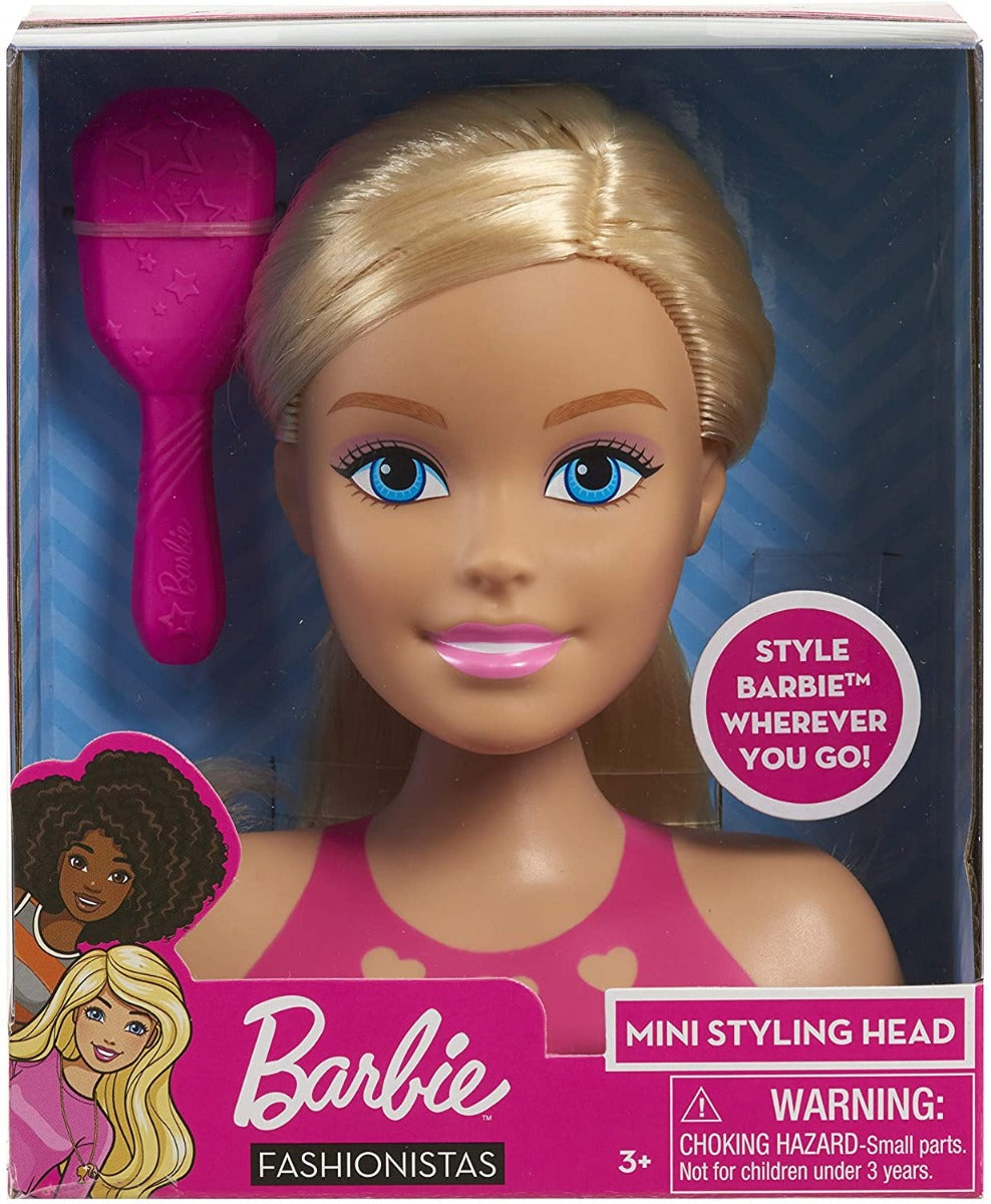 Barbie Mini Blonde Styling Head with Accessories 63415 - Colorland Toys