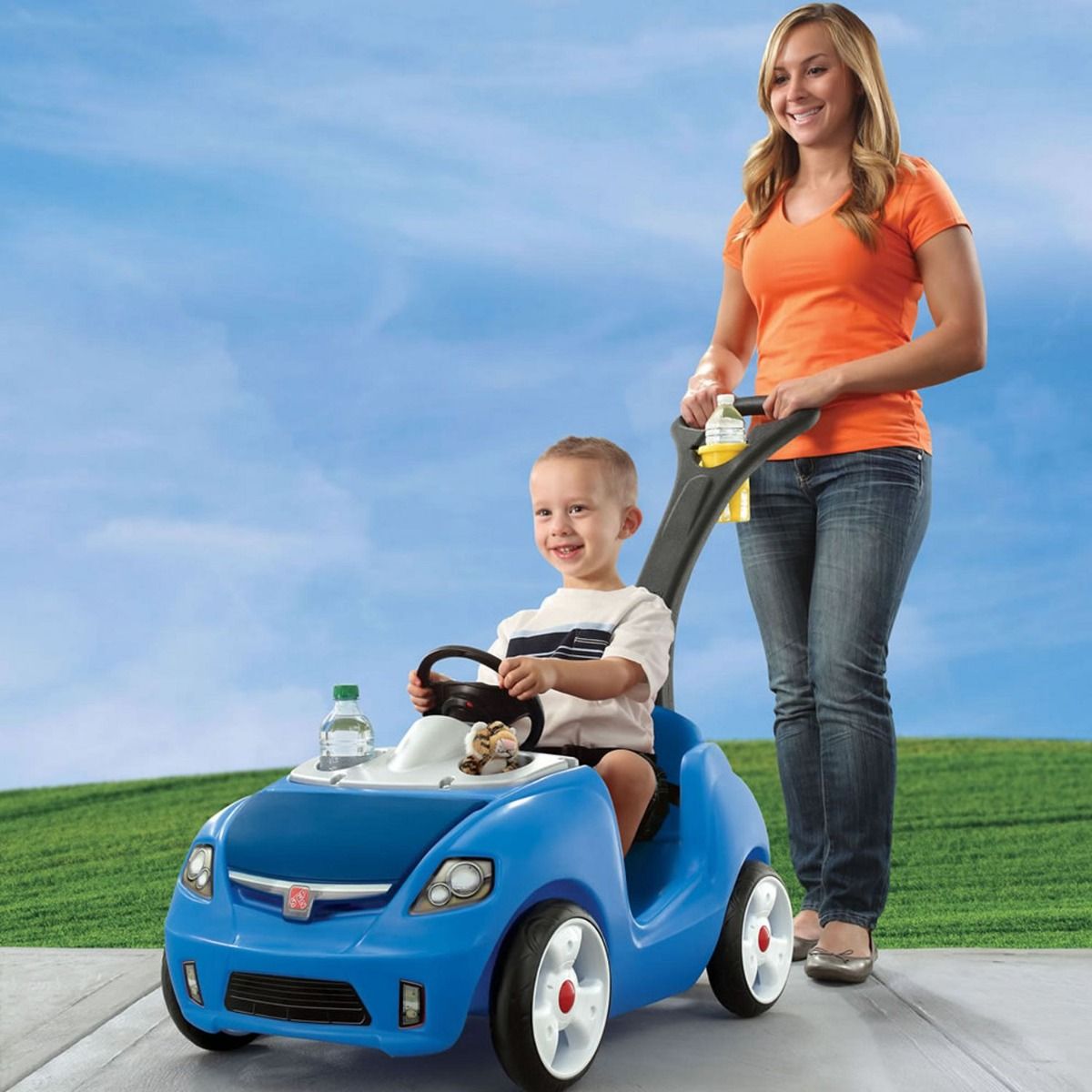 Step2 Whisper Ride II Kids Blue Ride On Push Car 823000 - Colorland Toys