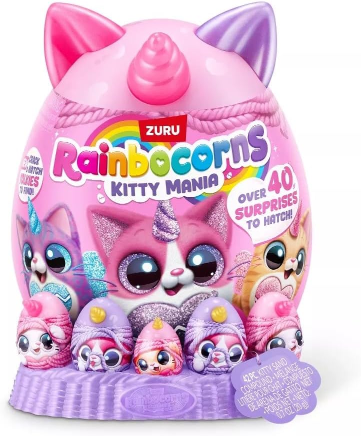 ZURU RAINBOCORNS Eggzania Kittymania Plush Toy — view 2