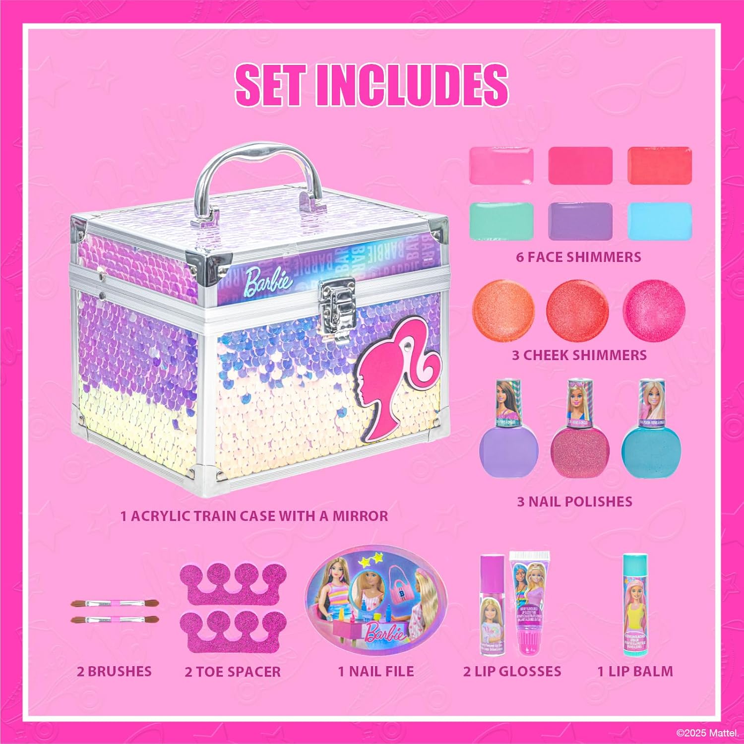 Townley Girl Barbie Movie Kids Washable Makeup Kit for Girls — view 2