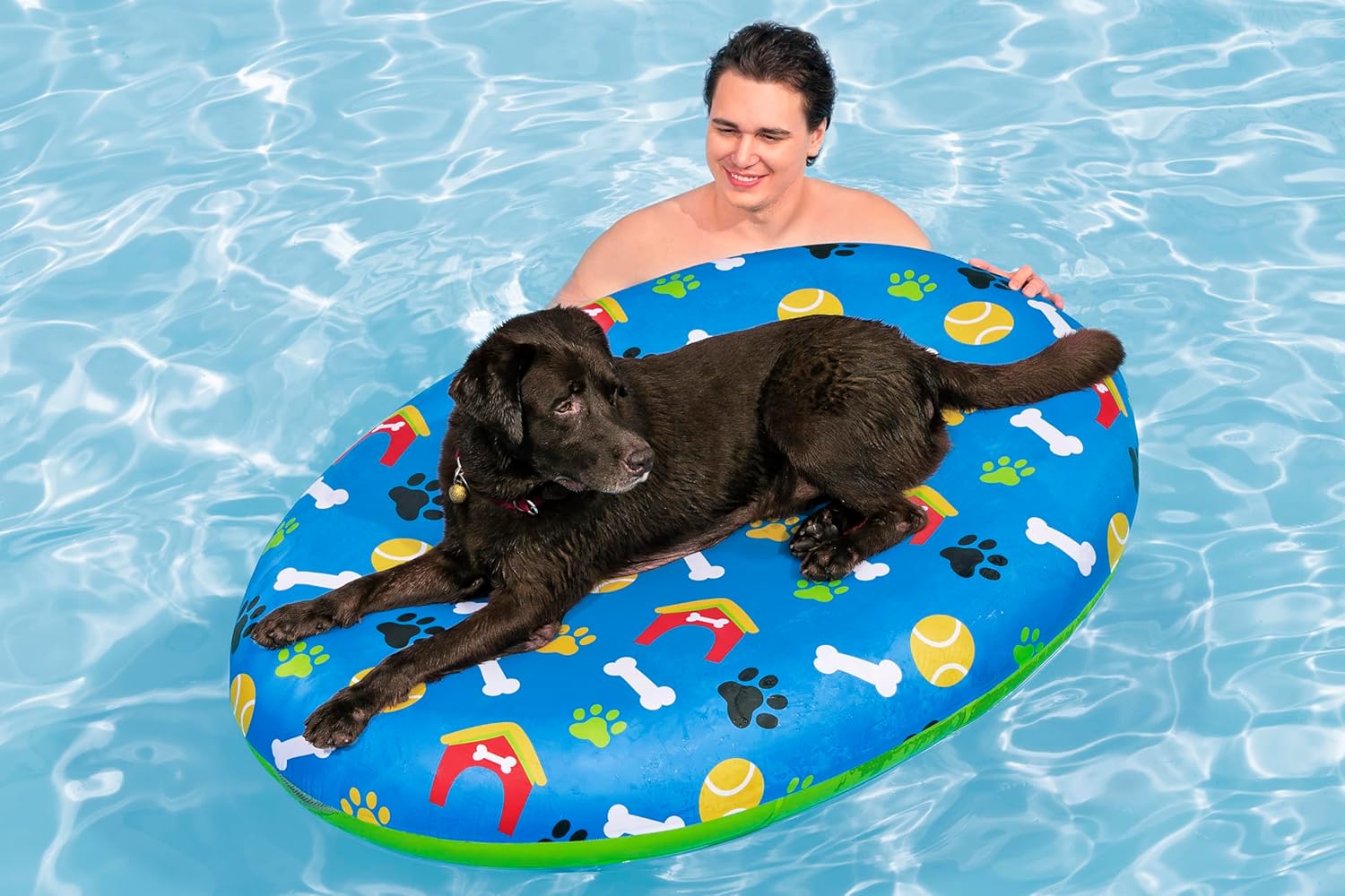 Bestway Pet Paw Air Mattress for Pets, 142 x 95 x 17 cm, 45 kg Capacity — view 2