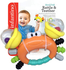 Infantino Sand Crab Rattle and Teether IN304889 - Colorland Toys