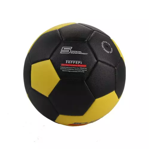 Mesuca Ferrari 5 Machine Sewing Soccer Ball Yellow Black F661 - Colorland Toys
