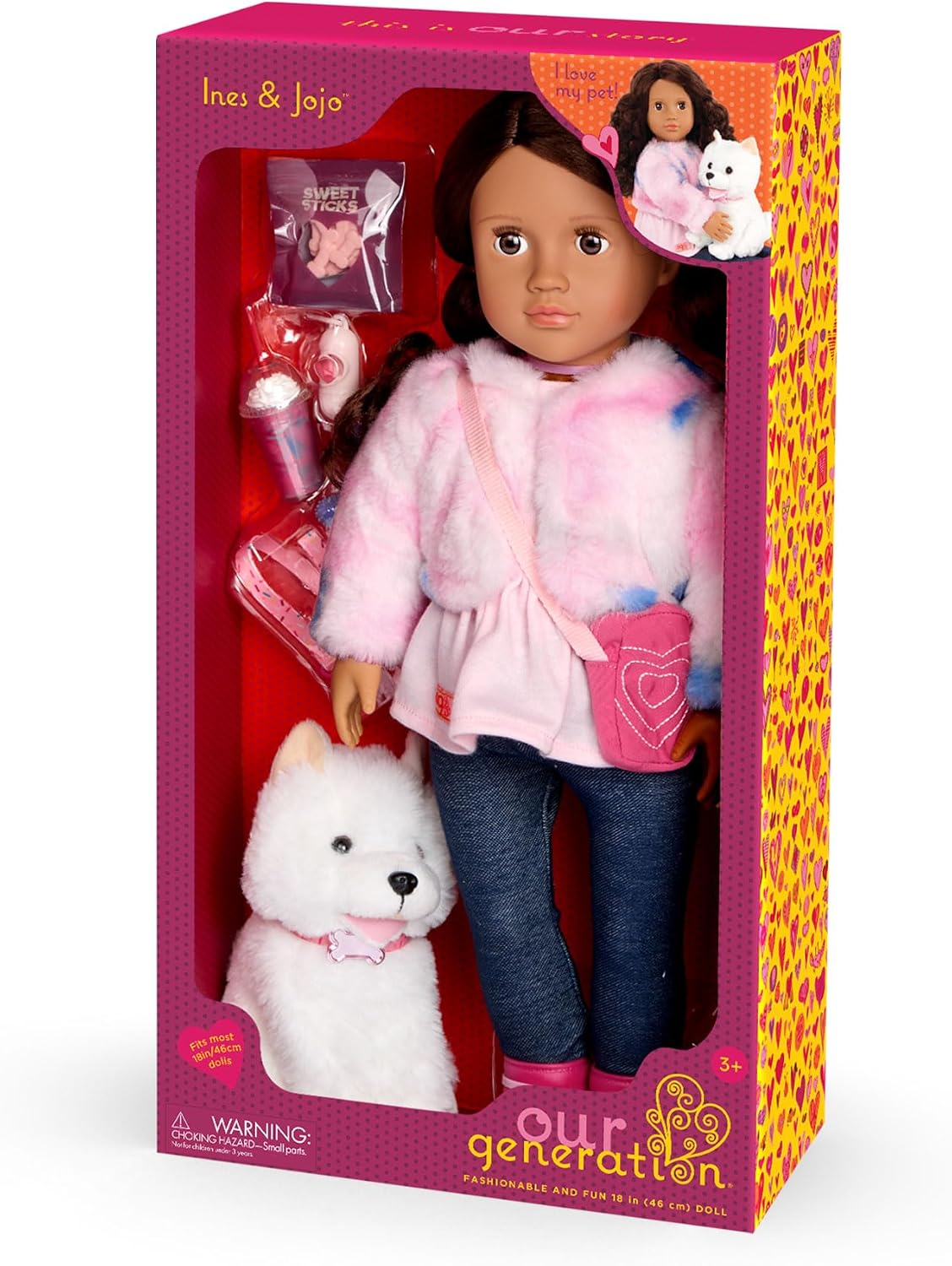 Our Generation Doll & Pomeranian Pup with Accessories – Ines & Jojo — view 2