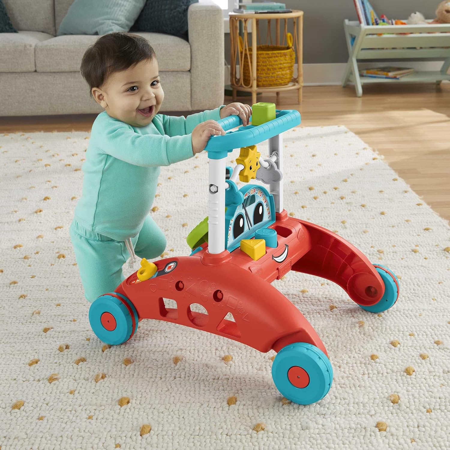 Fisher-Price 2-Sided Steady Speed Walker, Car-Themed Learning Toy — view 2