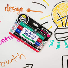 Crayola Take Note 4ct Whiteboard Markers Chisel Tip CY58-6543 - Colorland Toys