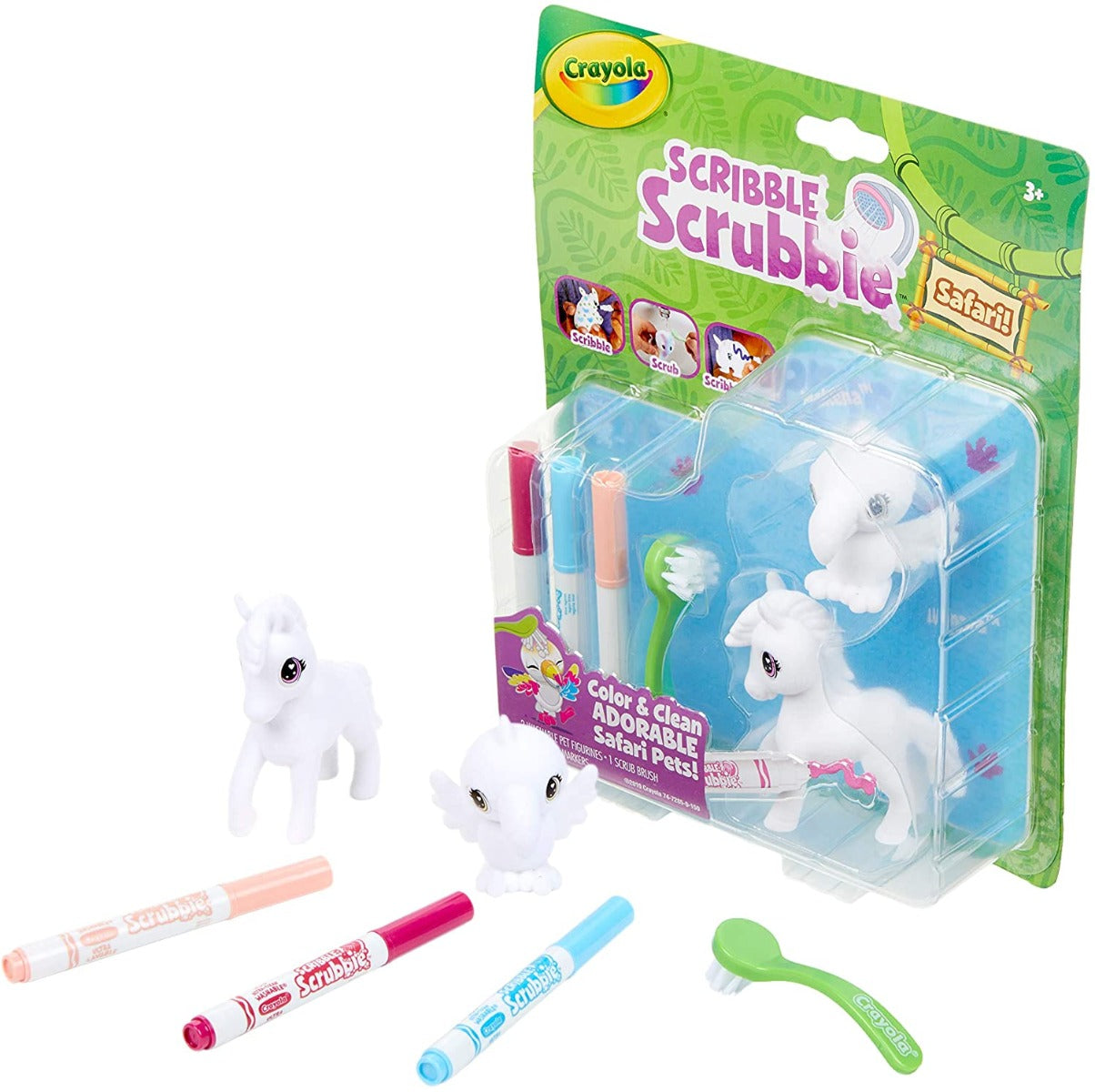 Crayola Scribble Scrubbie Safari Pets Toucan & Zebra 74-7288 - Colorland Toys
