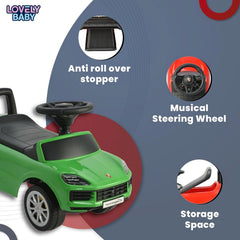 Porsche Cayenne Ride On Push car Green 328/LB-328 — view 2