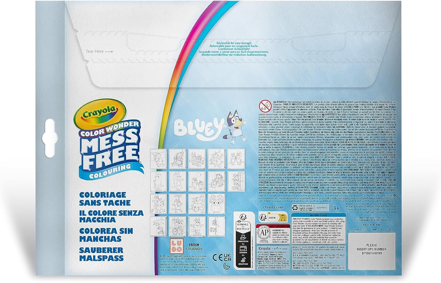 Crayola Color Wonder Set Bluey, foldelope, 4 Mini BL markers CY75-4610G — view 2