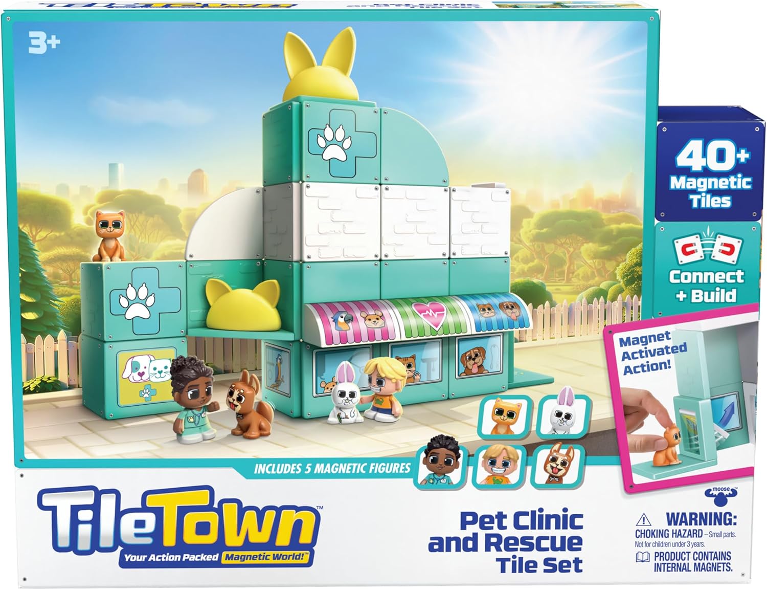 Tile Town Pet Vet Set Magnetic Tiles Playset — view 2