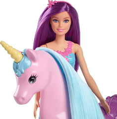 Barbie Mattel Doll & Unicorn Fantasy Playset – Magical Adventure Toy — view 2