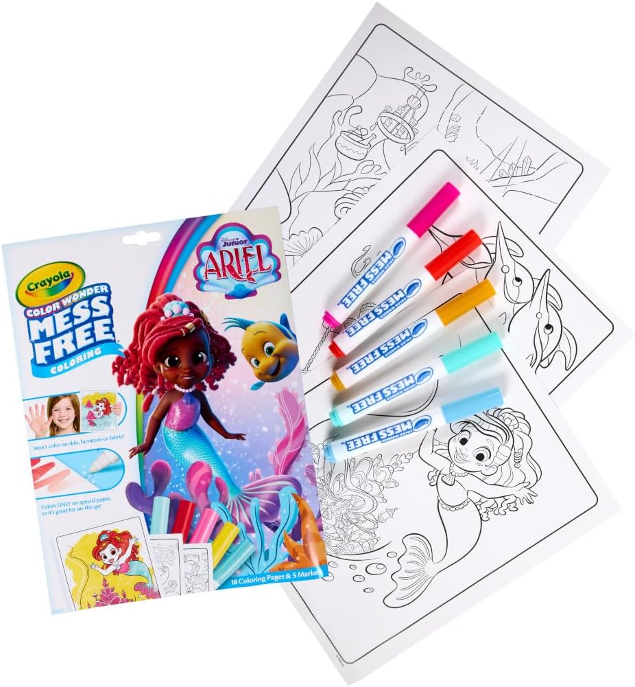 Crayola Color Wonder Disney Junior Ariel Mess Free Coloring Pages — view 2