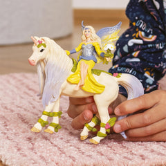 Schleich bayala Fairy Sera with Blossom Unicorn Toy, Ages 5+ — view 3