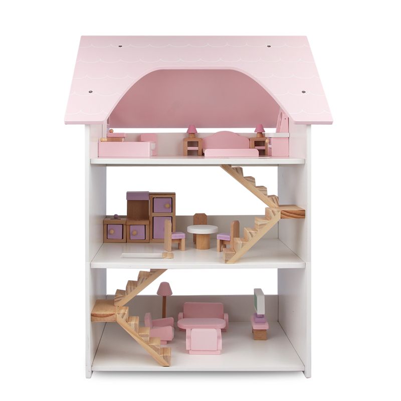 Wooden Three Storey Villa MSN19004 - Colorland Toys