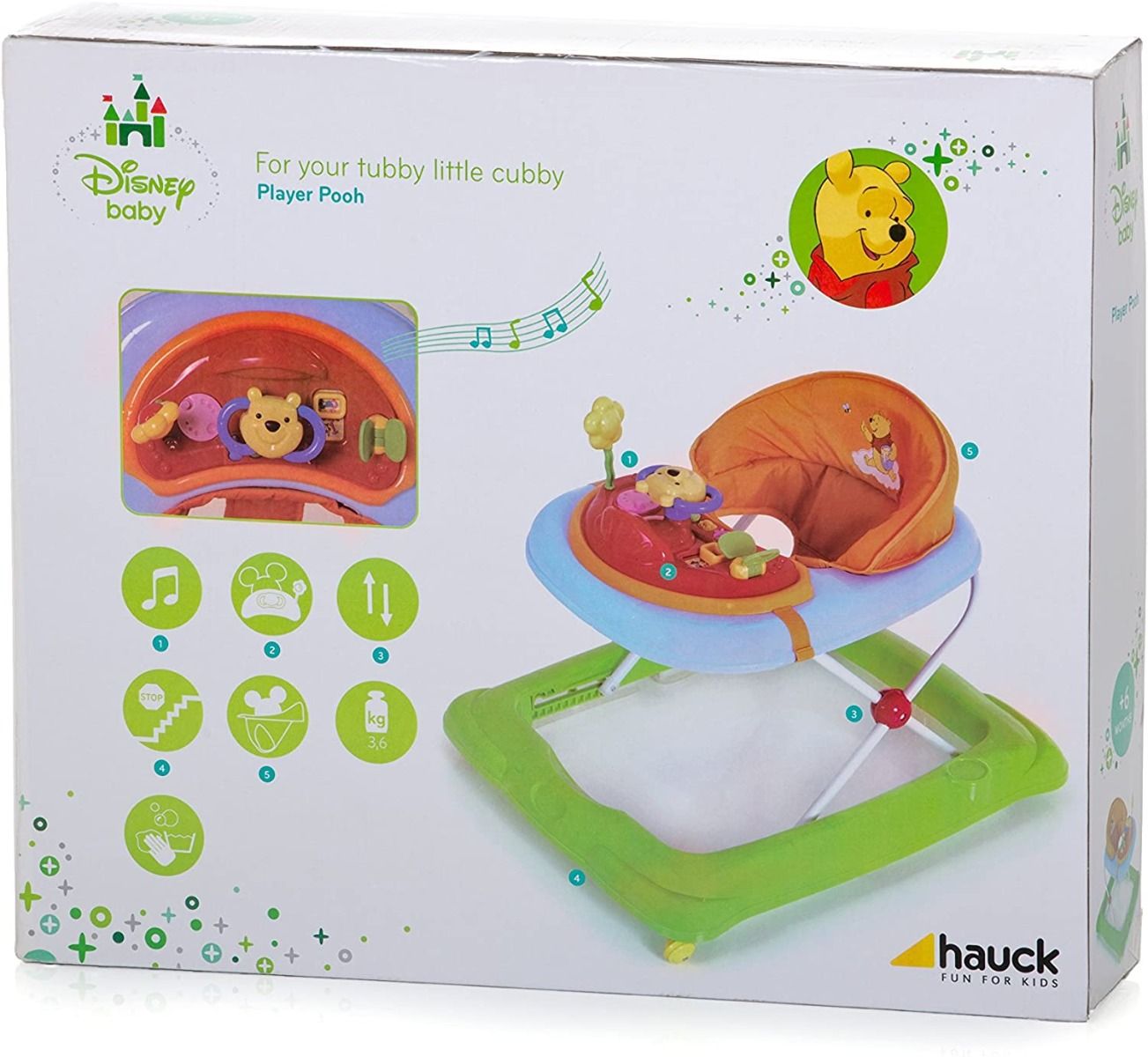 Hauck Disney Pooh Player Walker 642177 - Colorland Toys