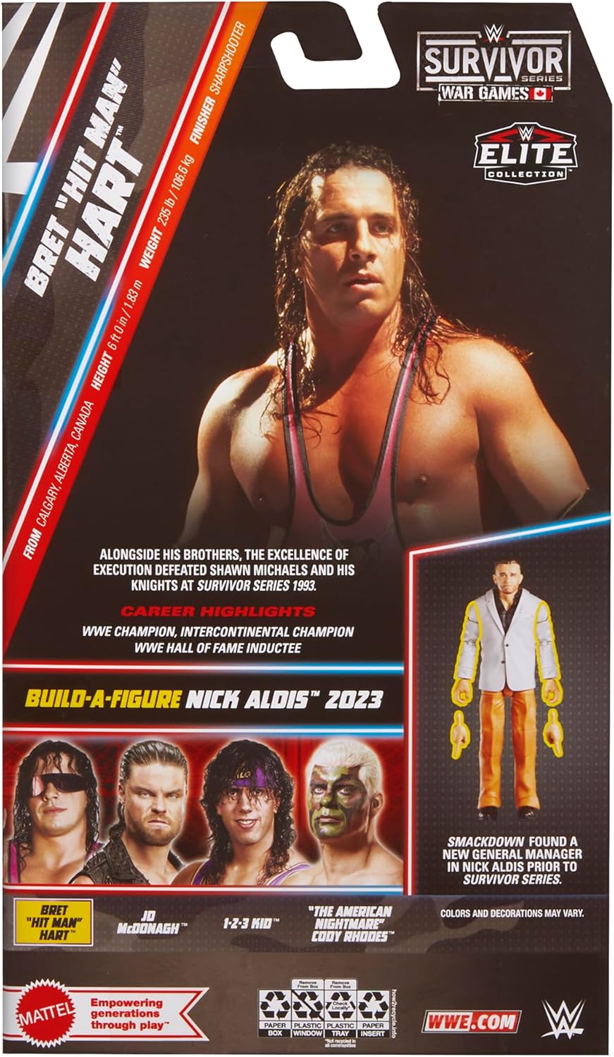 WWE Bret Hart Elite Survivor Series 2025 Action Figure — view 3
