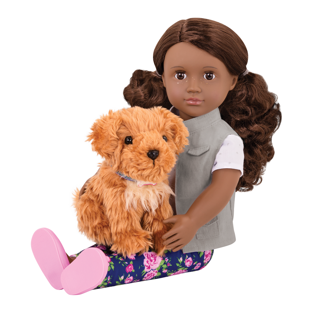 Our Generation 18-inch Doll & Pet Set Malia with Plush Dog Poodle - Colorland Toys