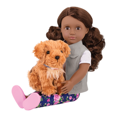 Our Generation 18-inch Doll & Pet Set  Malia with Plush Dog Poodle - Colorland Toys