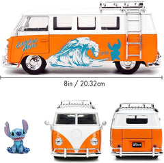 Jada STITCH 1961 VW Beetle 1:24 Die-Cast Scale Car Model with Figure — view 3