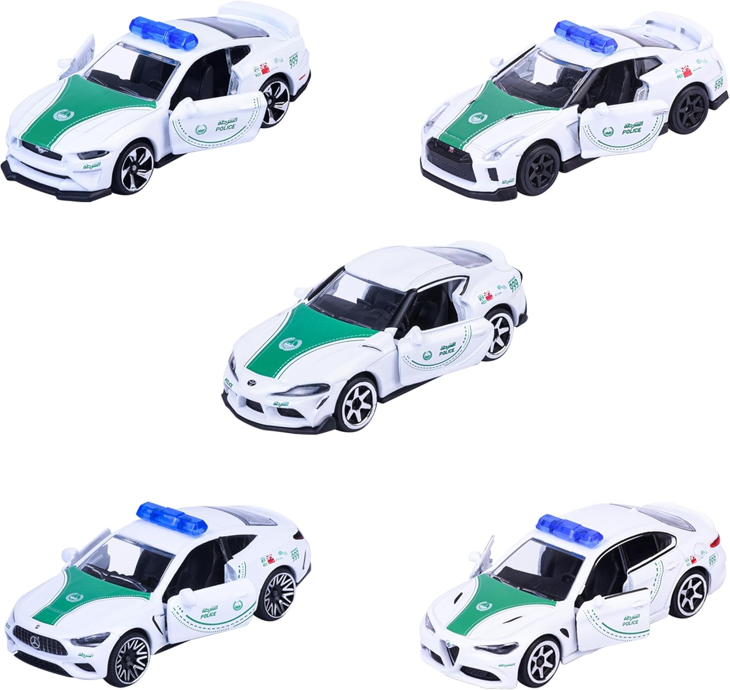 Majorette Dubai Police 5 Pack Die Cast – Gift Set - Super Cars (1:64 Scale) — view 3