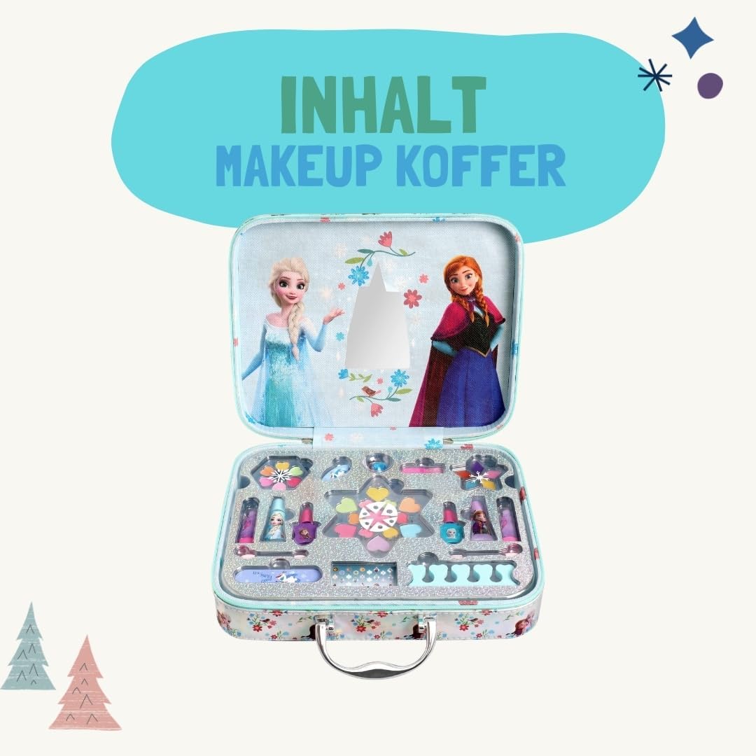 Frozen Makeup Case for Kids – 30 Piece Beauty Set with Elsa & Anna — view 3