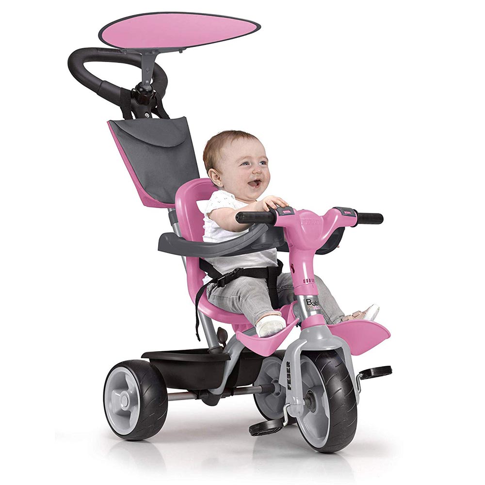 Feber Baby Plus Music Tricycle Bike Pink and Grey 800012132 - Colorland Toys