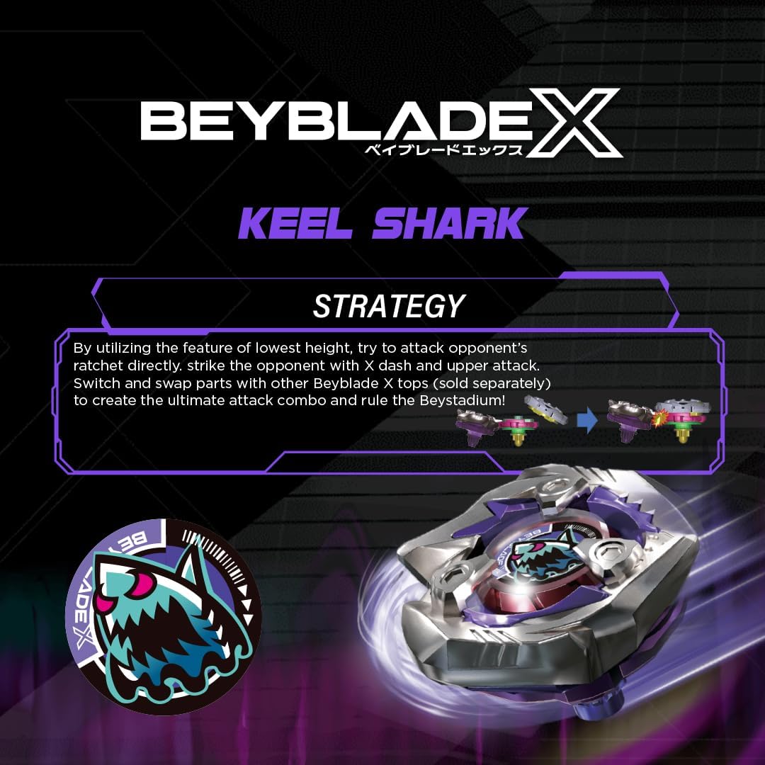 Takara Tomy Beyblade X Keel Shark 3-60LF Booster Pack Set — view 3