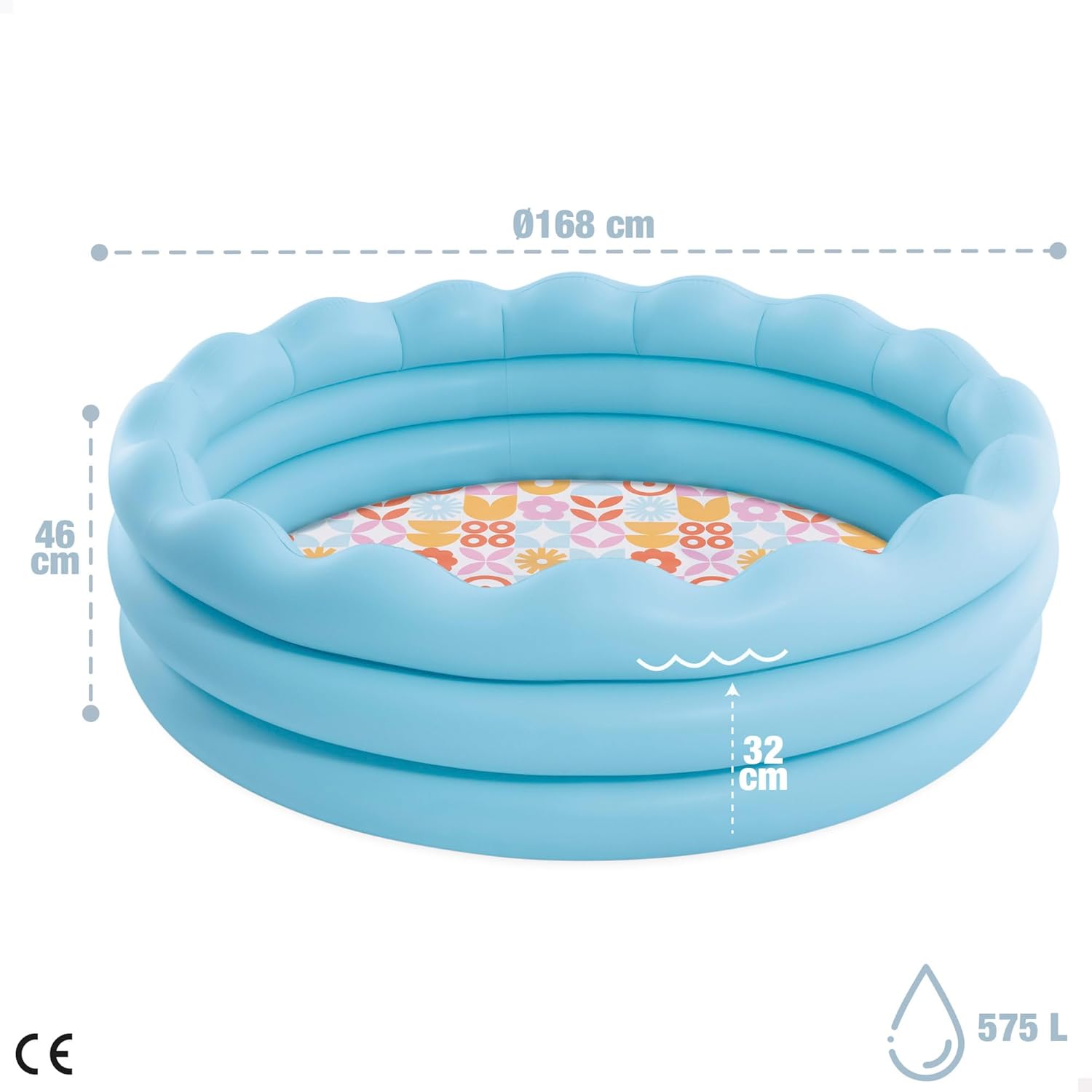 Intex Wavy Edge Pool – Inflatable Pool with Accessories — view 3