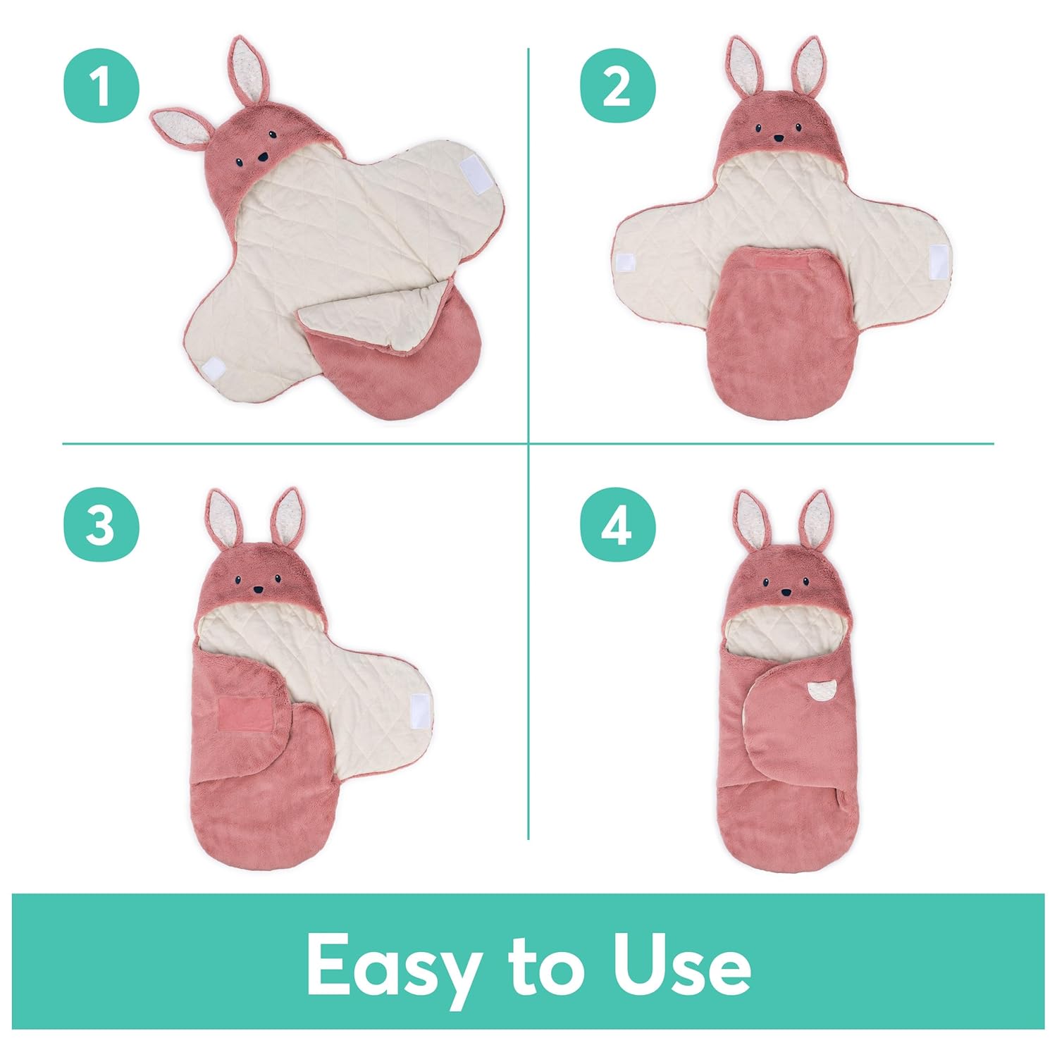 Baby GUND Oh So Snuggly Bunny Plush Blanket Wrap 6066061 — view 3