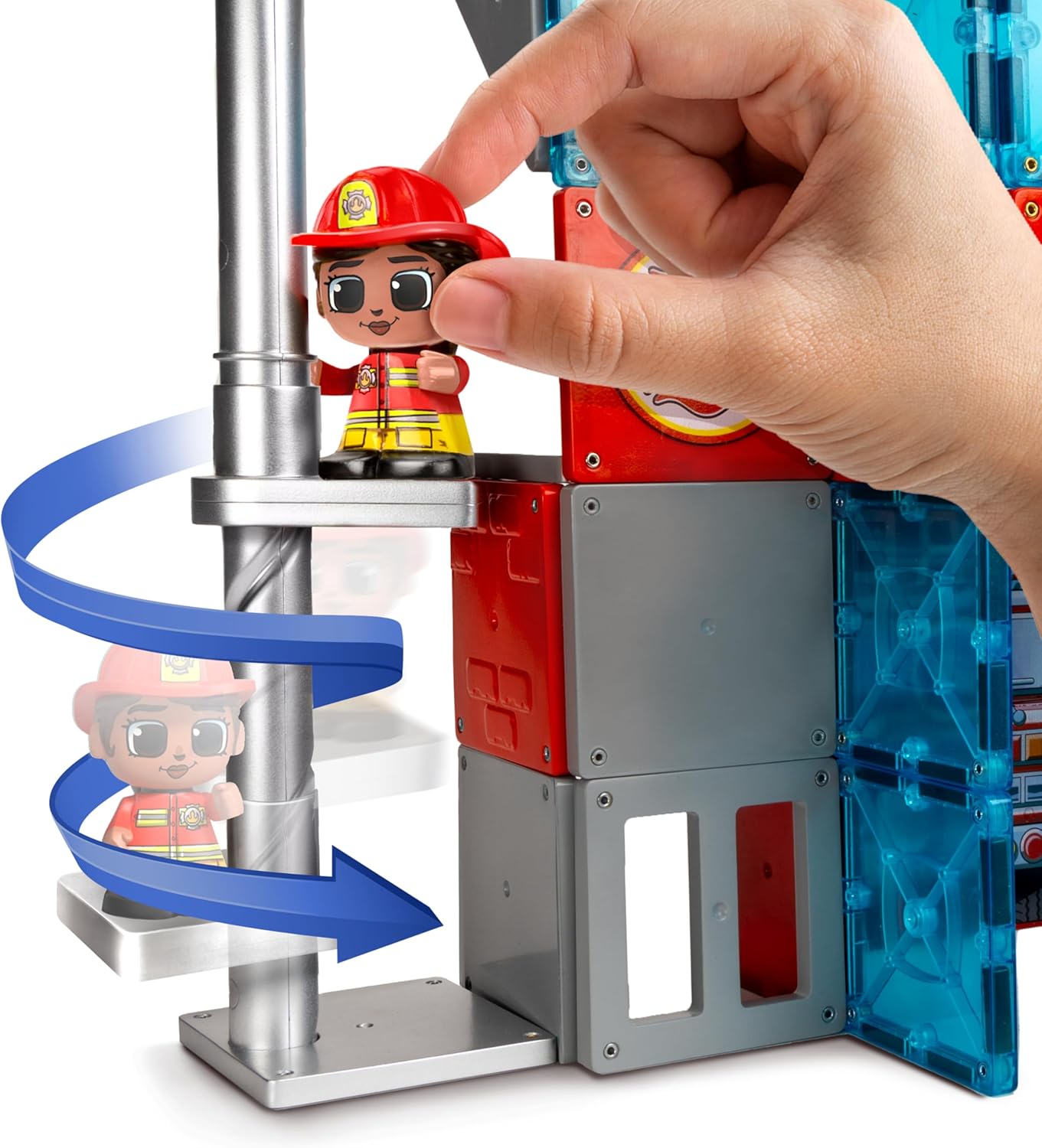Tile Town Fire House Magnetic Tiles Building Playset for Kids 3+ — view 3