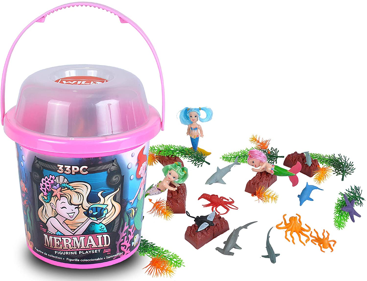 Wild Republic Adventure Bucket Set Mermaids - Colorland Toys