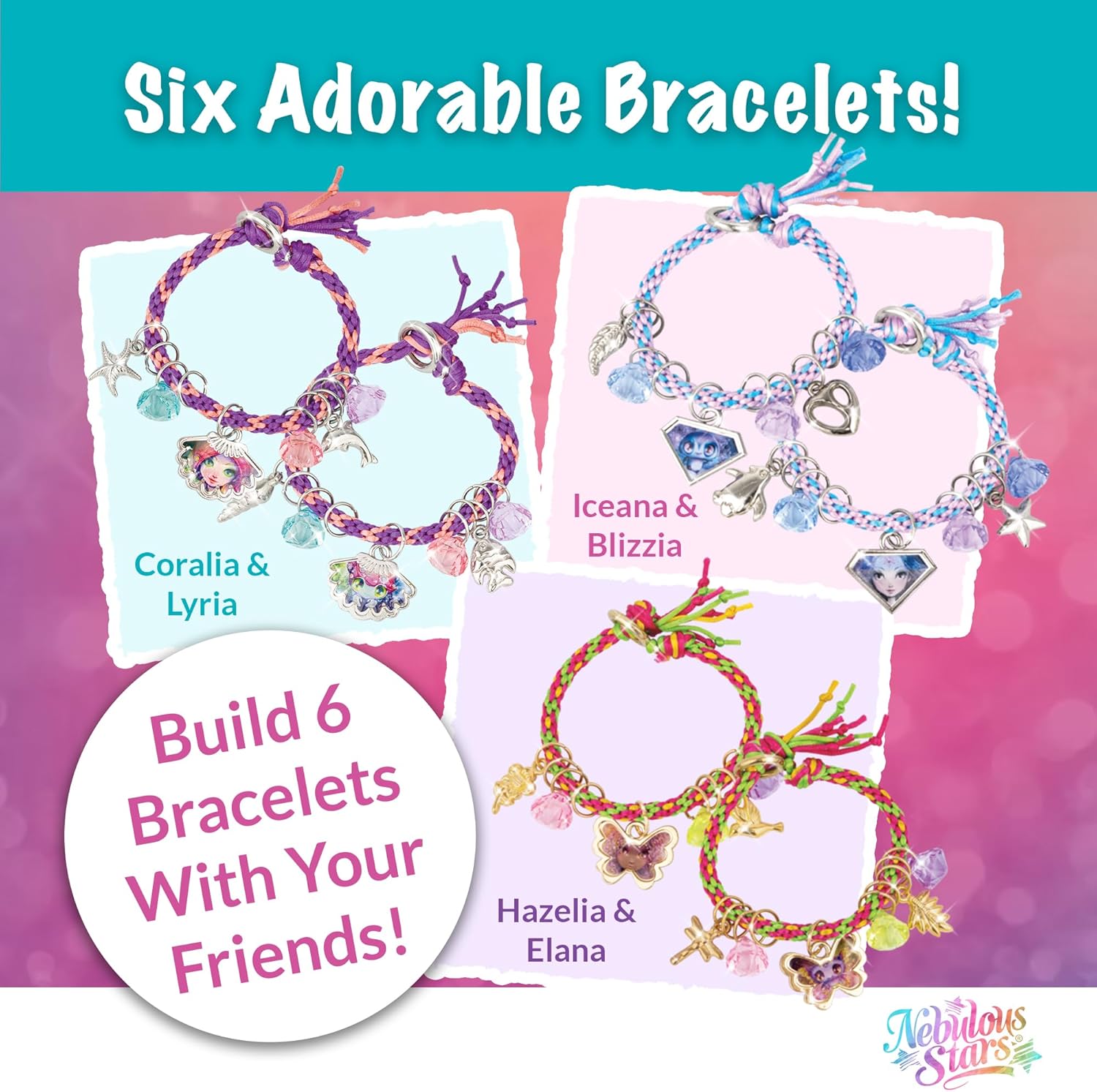 Nebulous Stars Friendship Bracelet Kids Craft Kit - DIY Jewelry Set — view 4